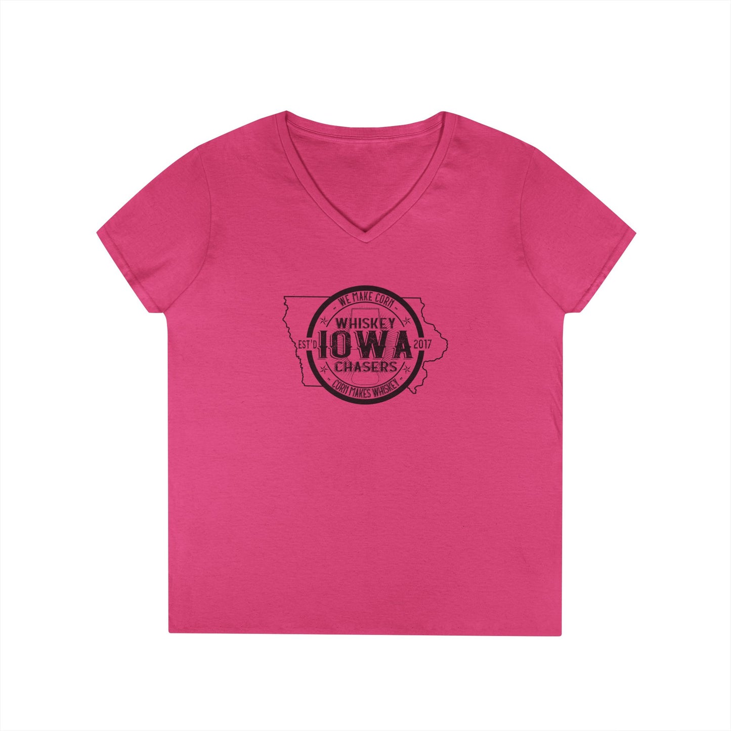Iowa Whiskey Chasers Ladies' V-Neck T-Shirt