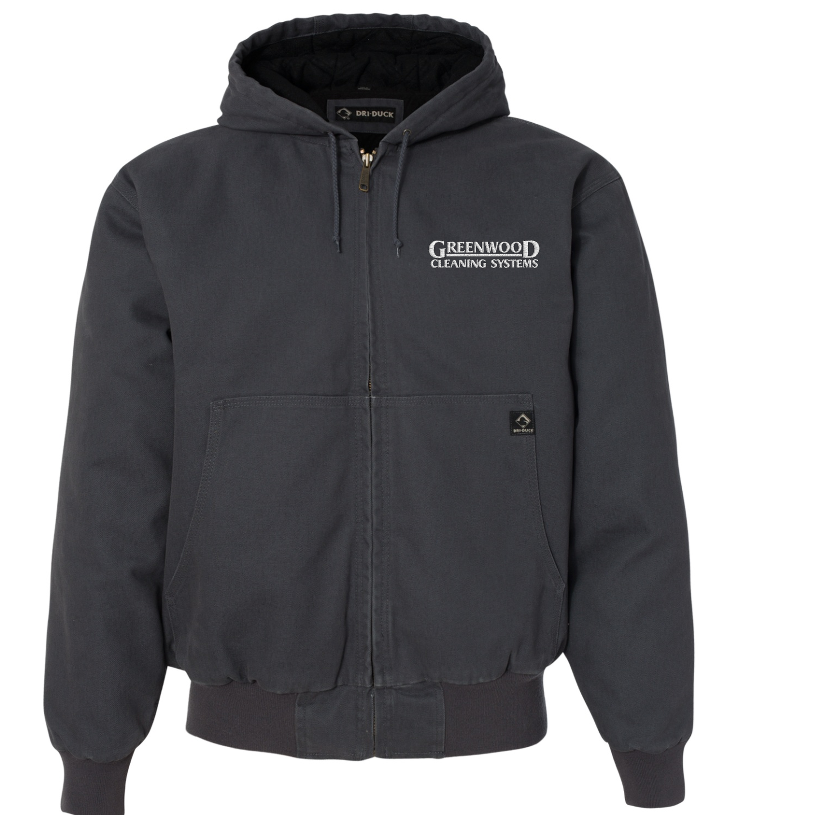 Greenwood Cleaning Systems Dri DUCK Hooded Boulder Cloth Jacket