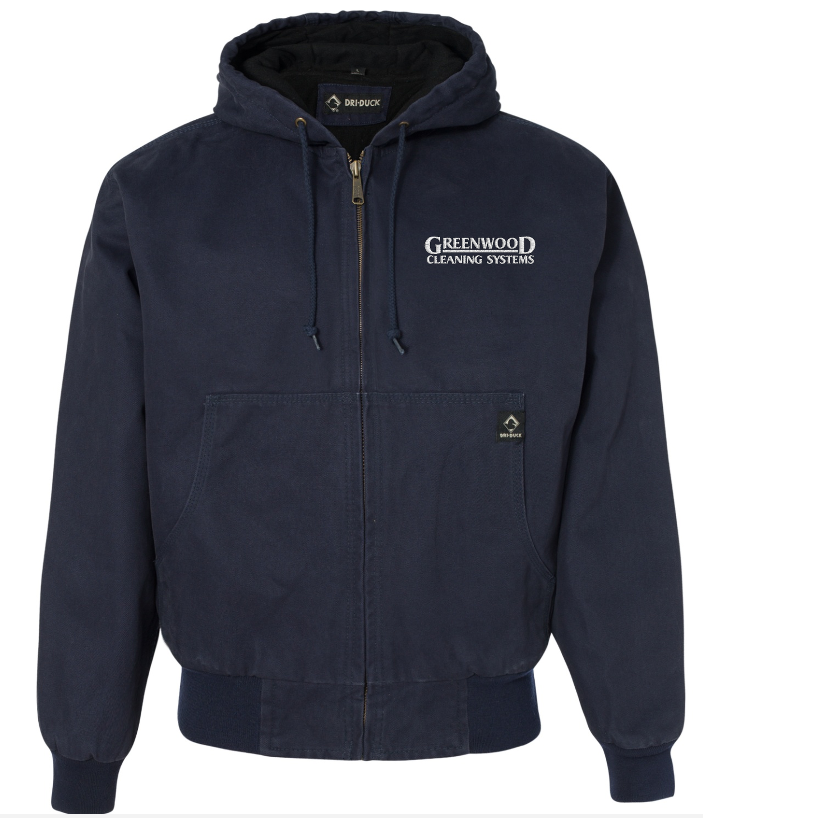 Greenwood Cleaning Systems Dri DUCK Hooded Boulder Cloth Jacket