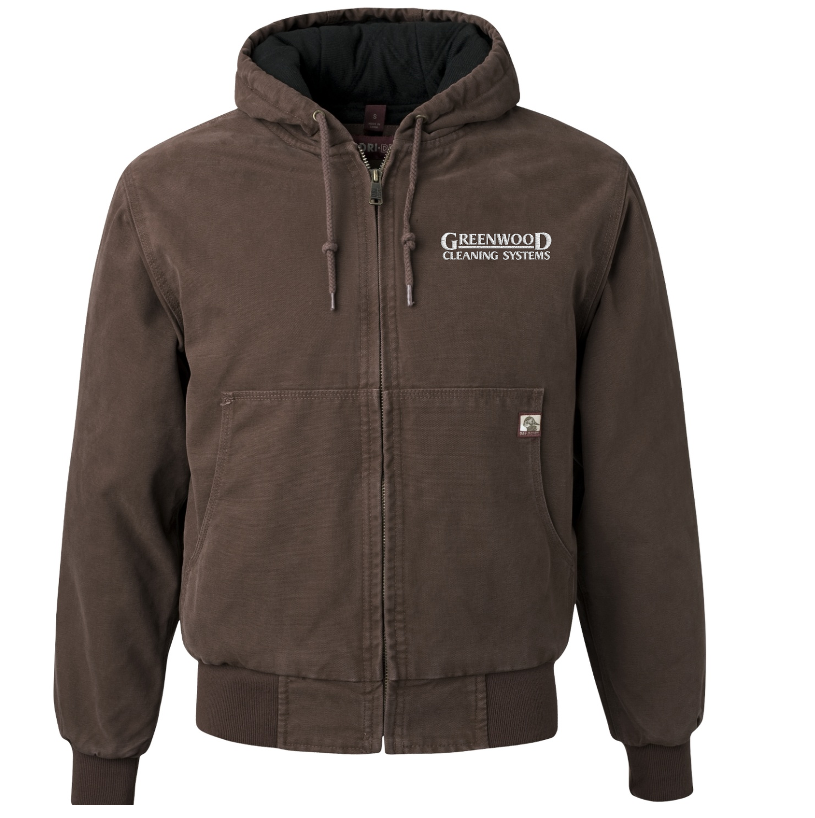 Greenwood Cleaning Systems Dri DUCK Hooded Boulder Cloth Jacket