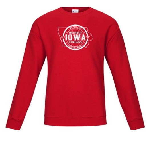 Iowa Whiskey Chasers Crewneck Sweatshirt Tall Sizes