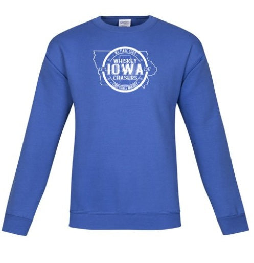 Iowa Whiskey Chasers Crewneck Sweatshirt Tall Sizes