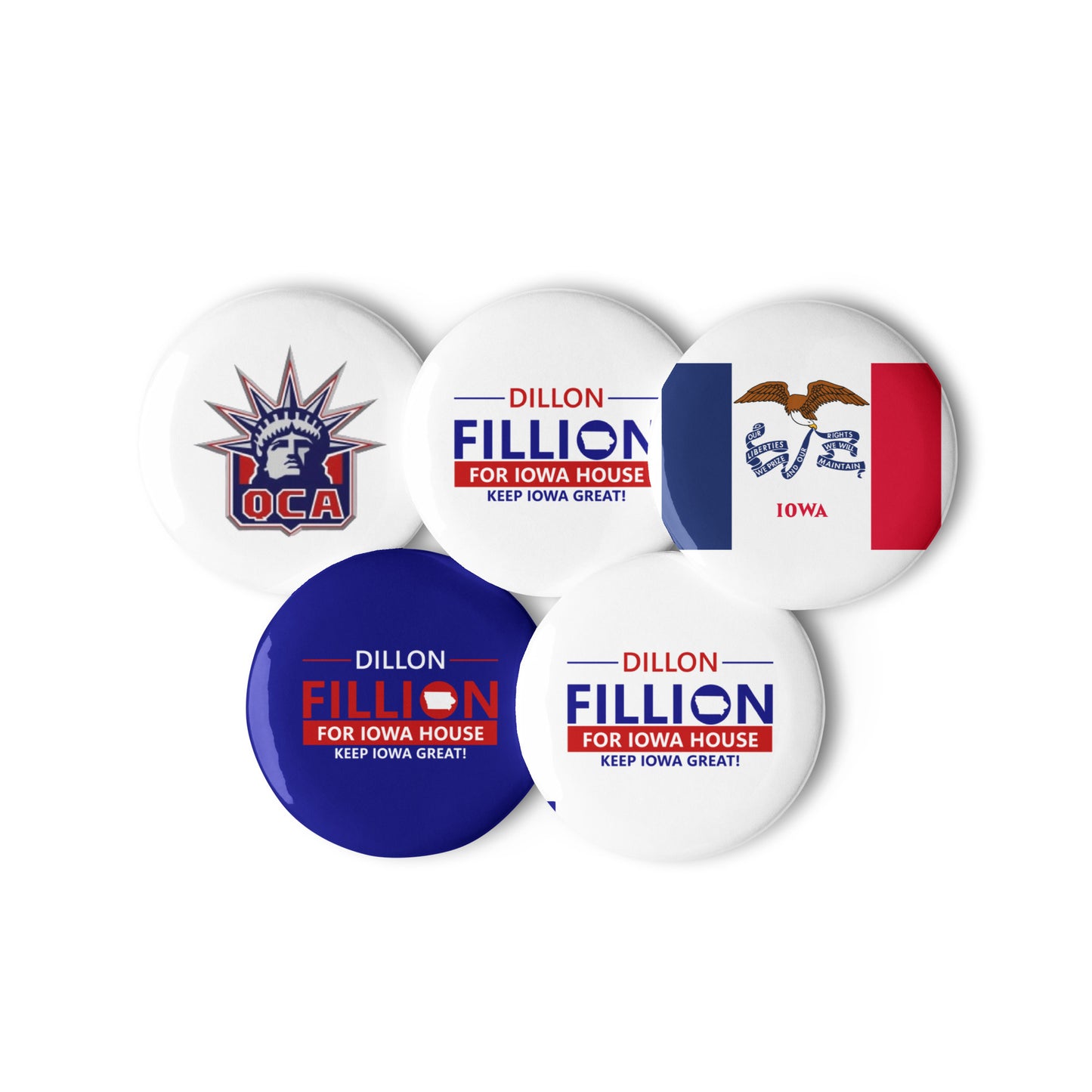 Fillion Set of pin buttons