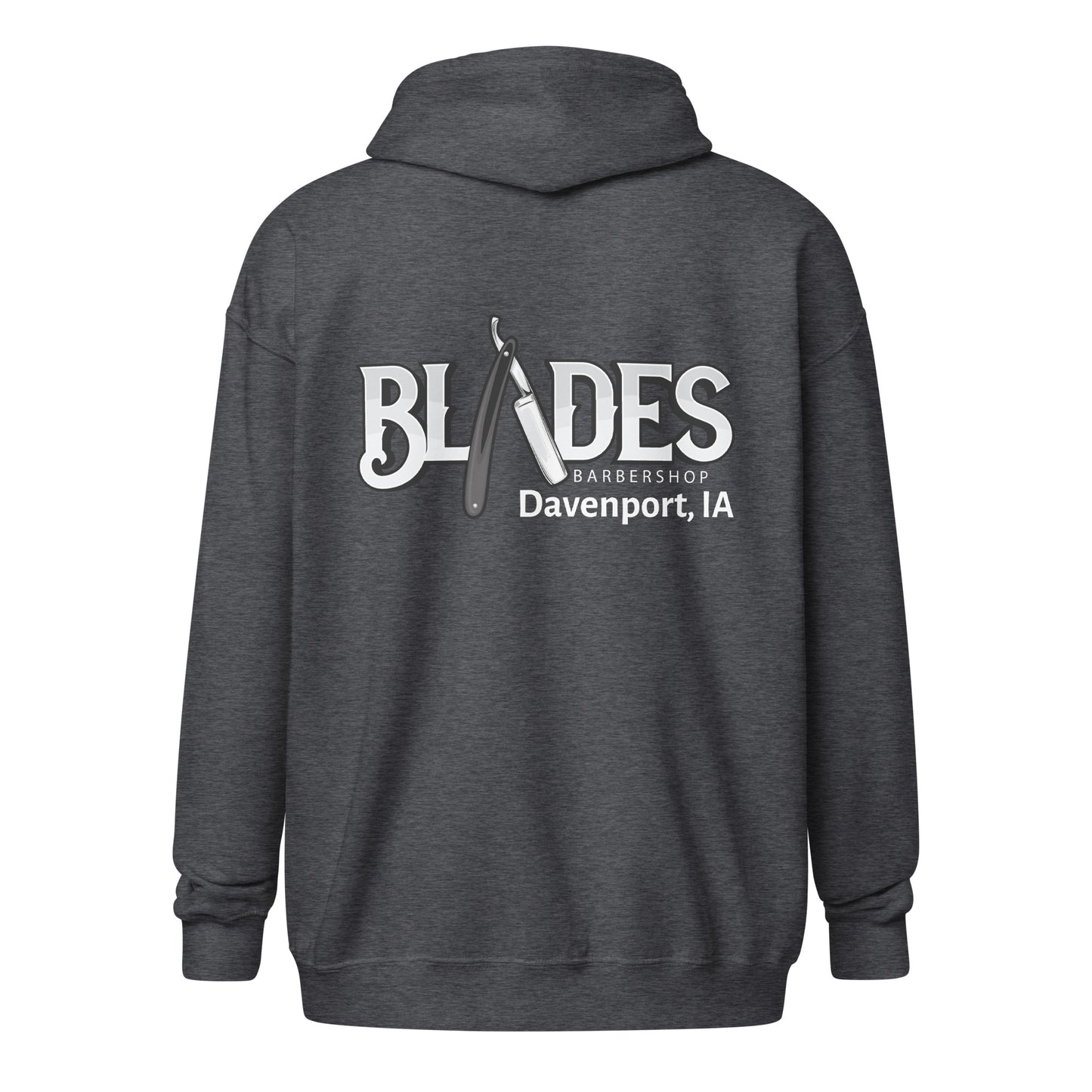 Blades heavy blend zip hoodie with embroidery on front logo