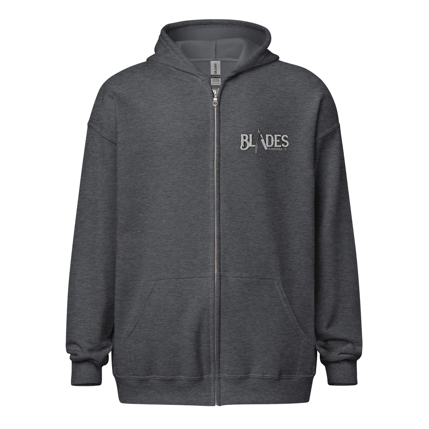 Blades heavy blend zip hoodie with embroidery on front logo