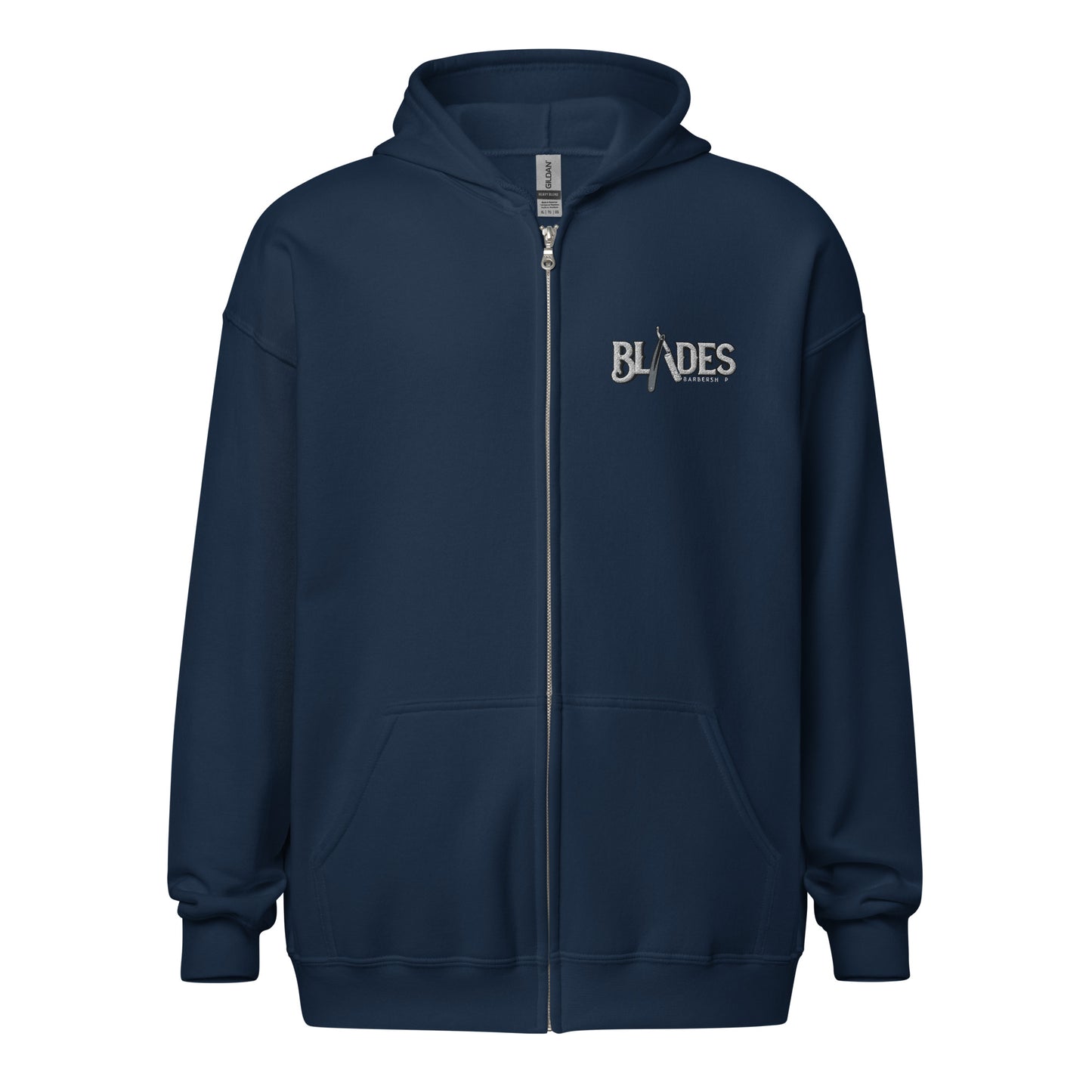 Blades heavy blend zip hoodie with embroidery on front logo