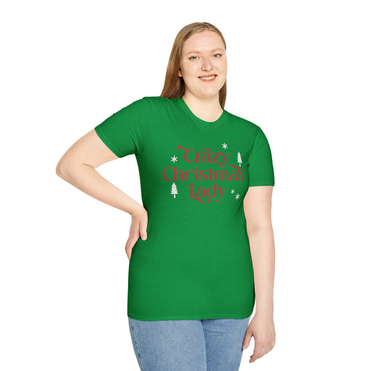 Crazy Christmas Lady Softstyle T-Shirt