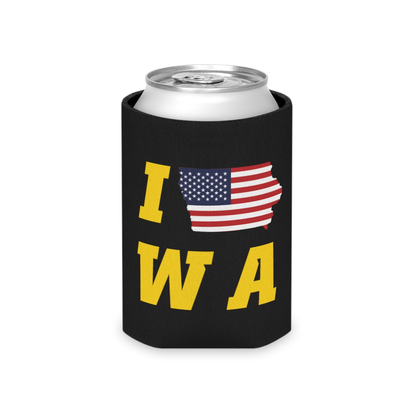 Patriotic Iowa Never Lost a Tailgate Can Cooler