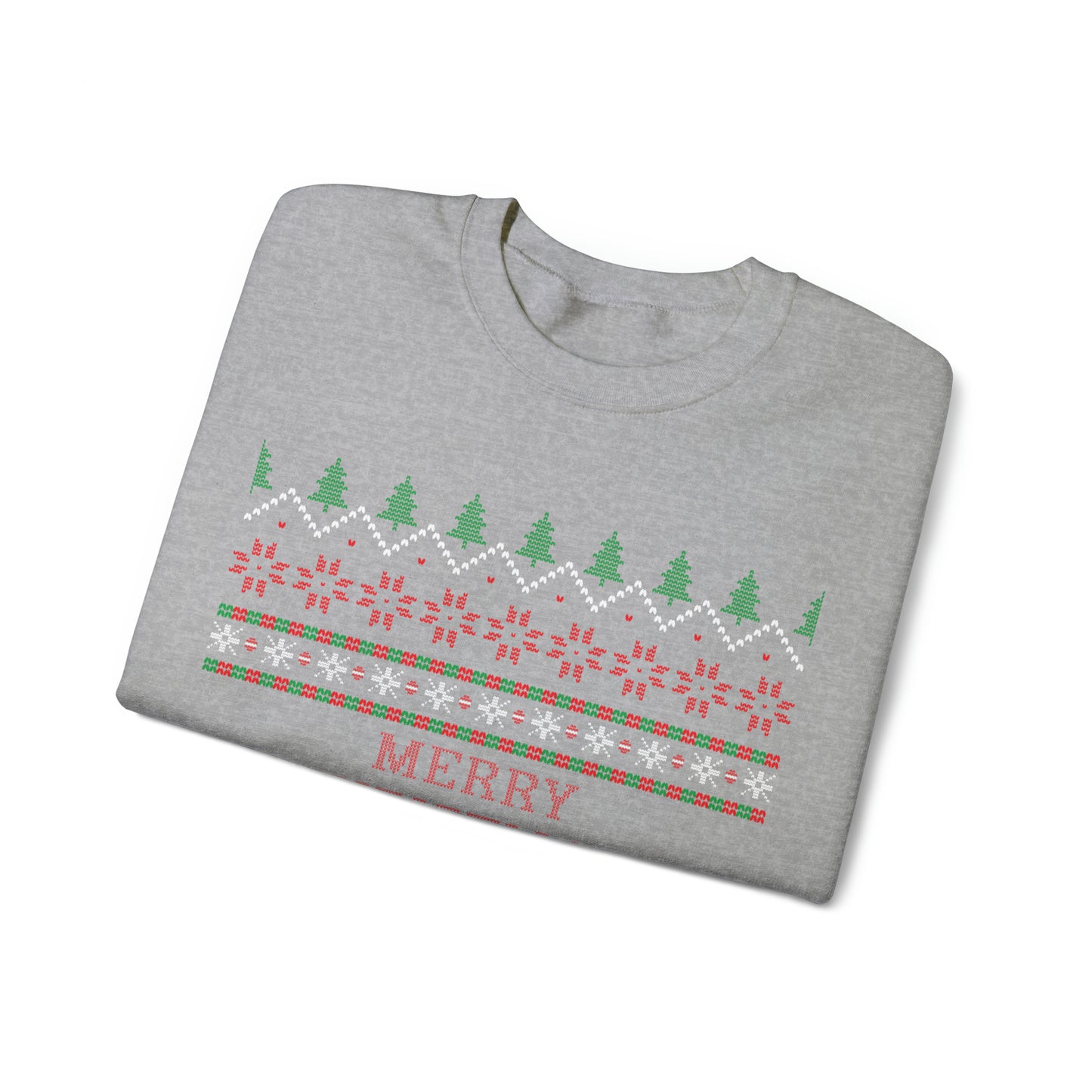 Merry Christmas Ugly Sweater Heavy Blend™ Crewneck Sweatshirt