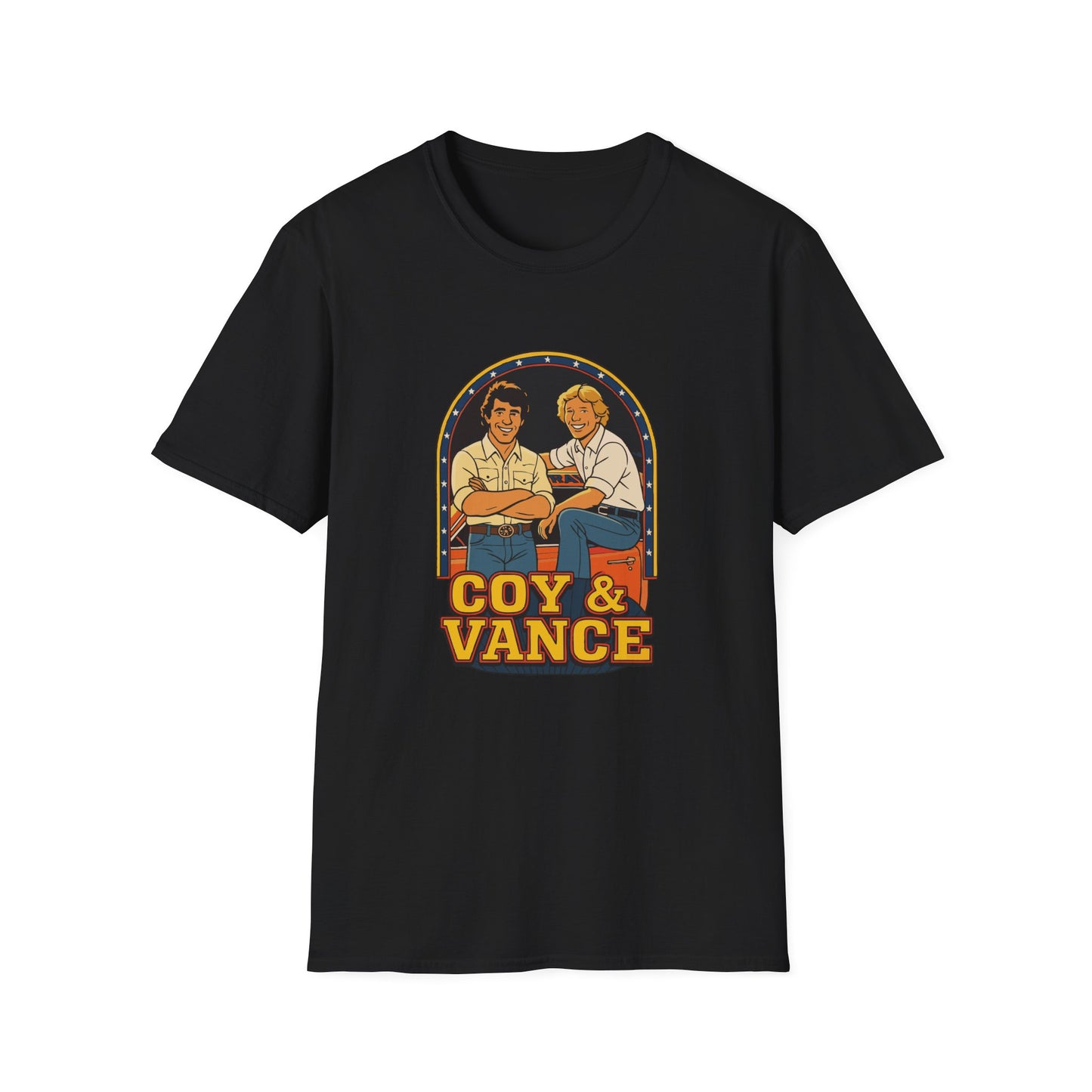Retro Coy and Vance Unisex Softstyle T-Shirt