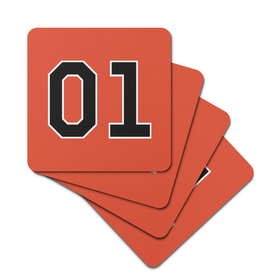 01 General Lee Rubber Coasters Sets