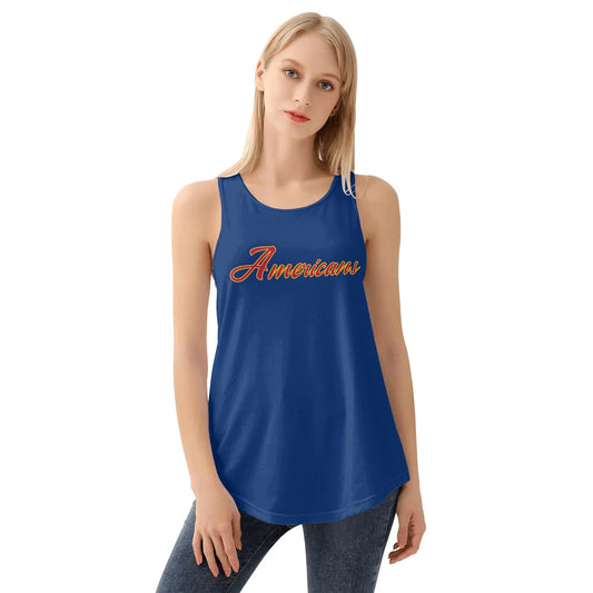 Womens Young Americans Loose Tank Top (Blue)