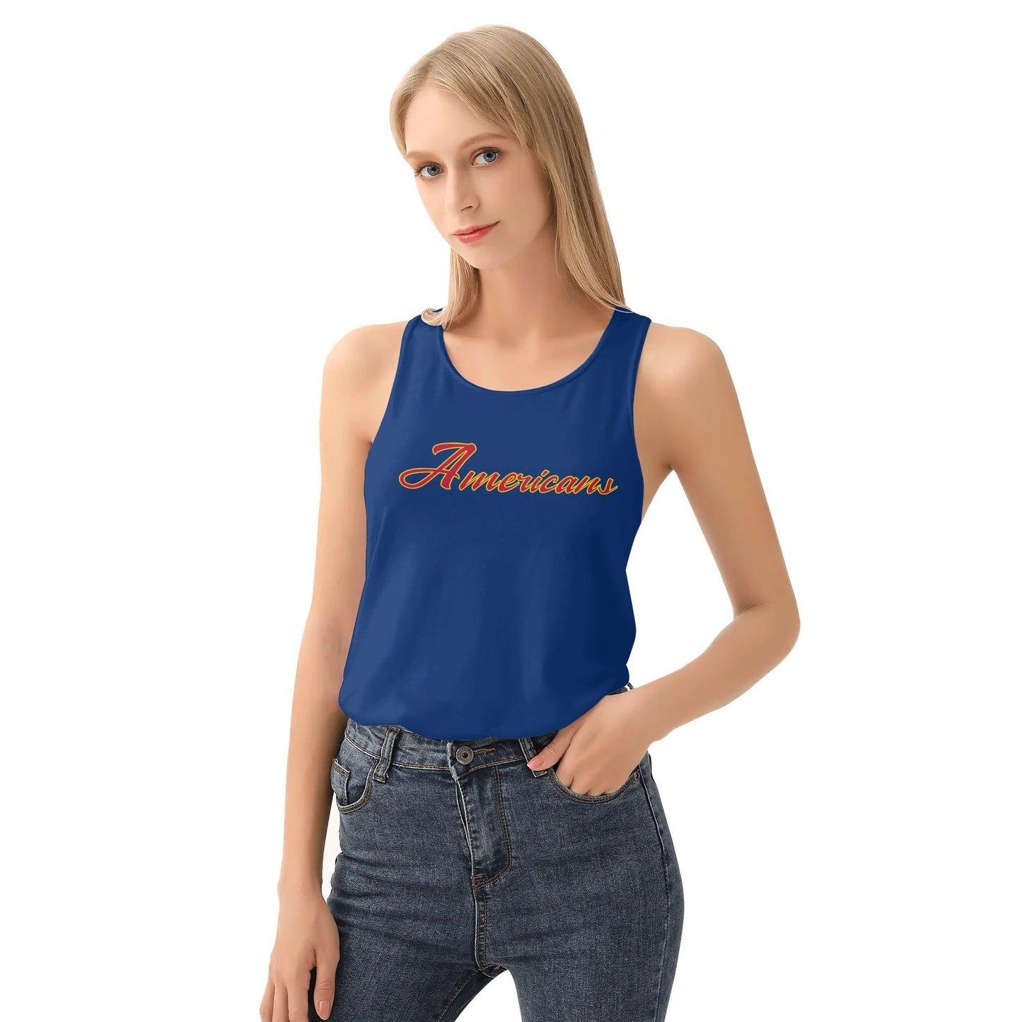 Young Americans - Womens Loose Tank Tops Wood 99 (blue)