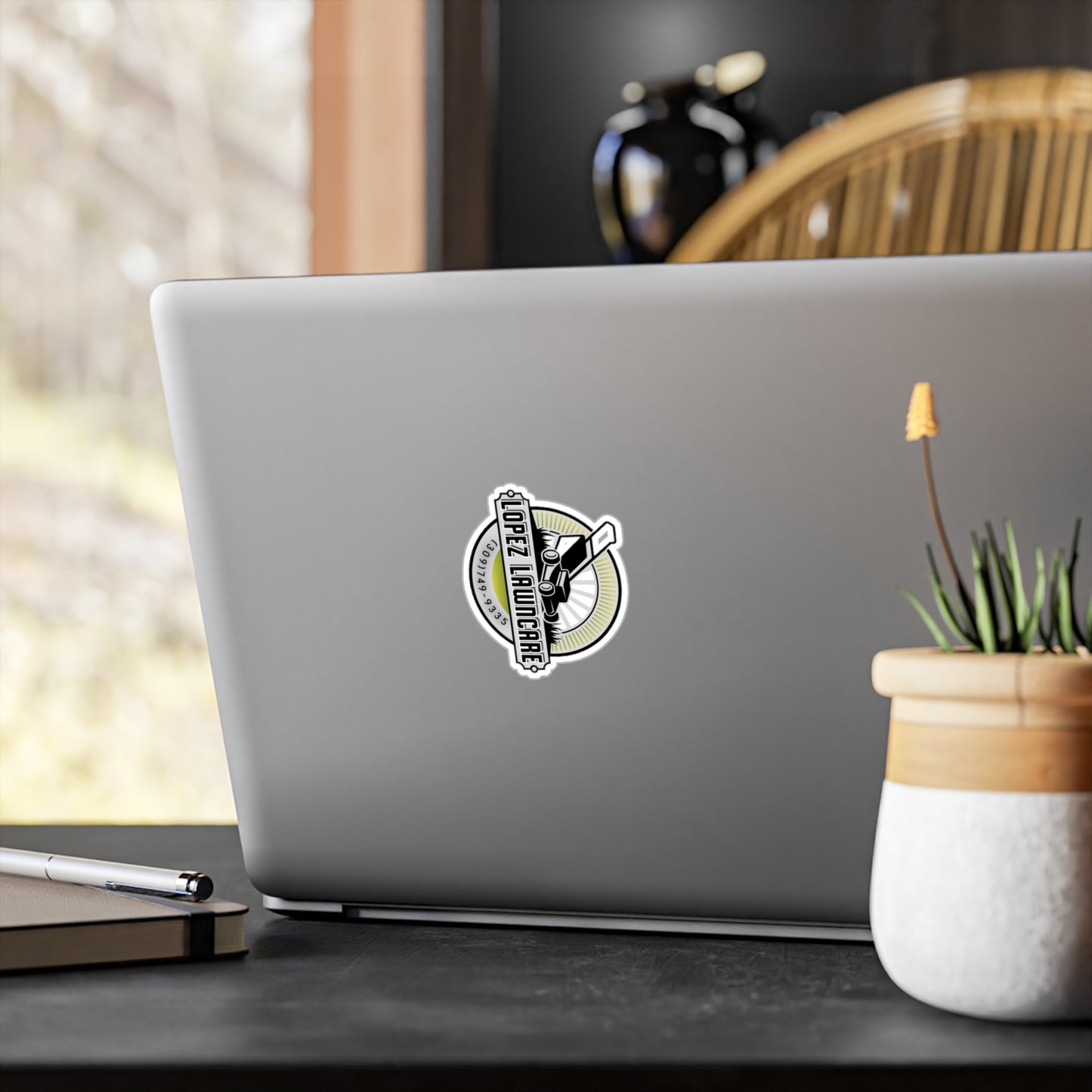 Lopez Lawncare Vinyl Decal — Kiss-Cut