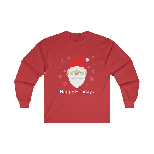 Happy Holidays Santa Ultra Cotton Long Sleeve Tee