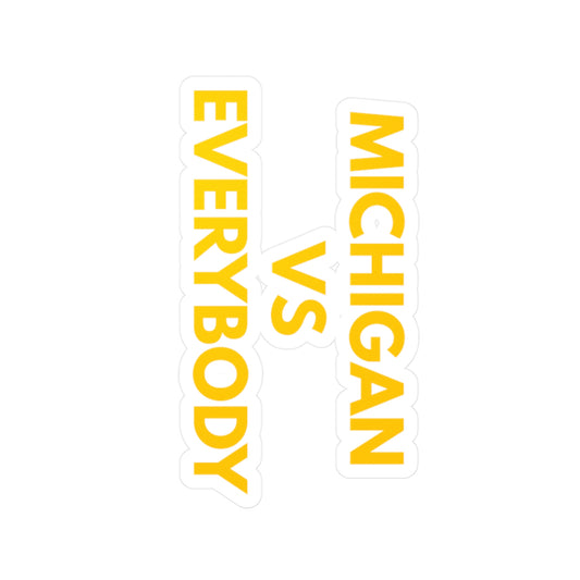 Michigan vs Everybody Kiss-Cut Vinyl Decals