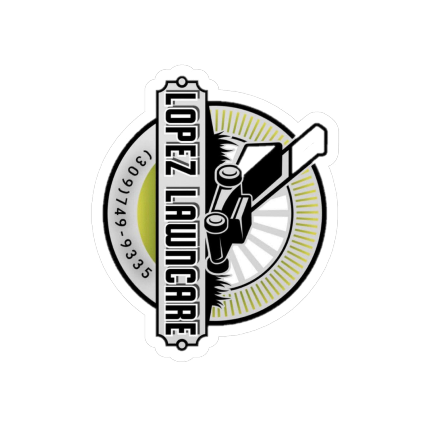 Lopez Lawncare Vinyl Decal — Kiss-Cut