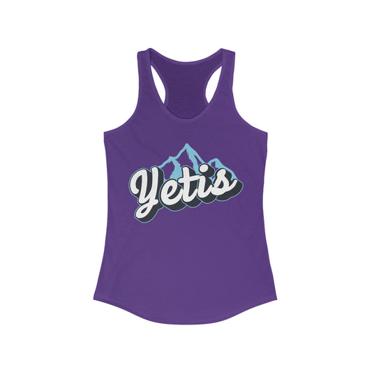 Yetis Script Women's Ideal Racerback Tank