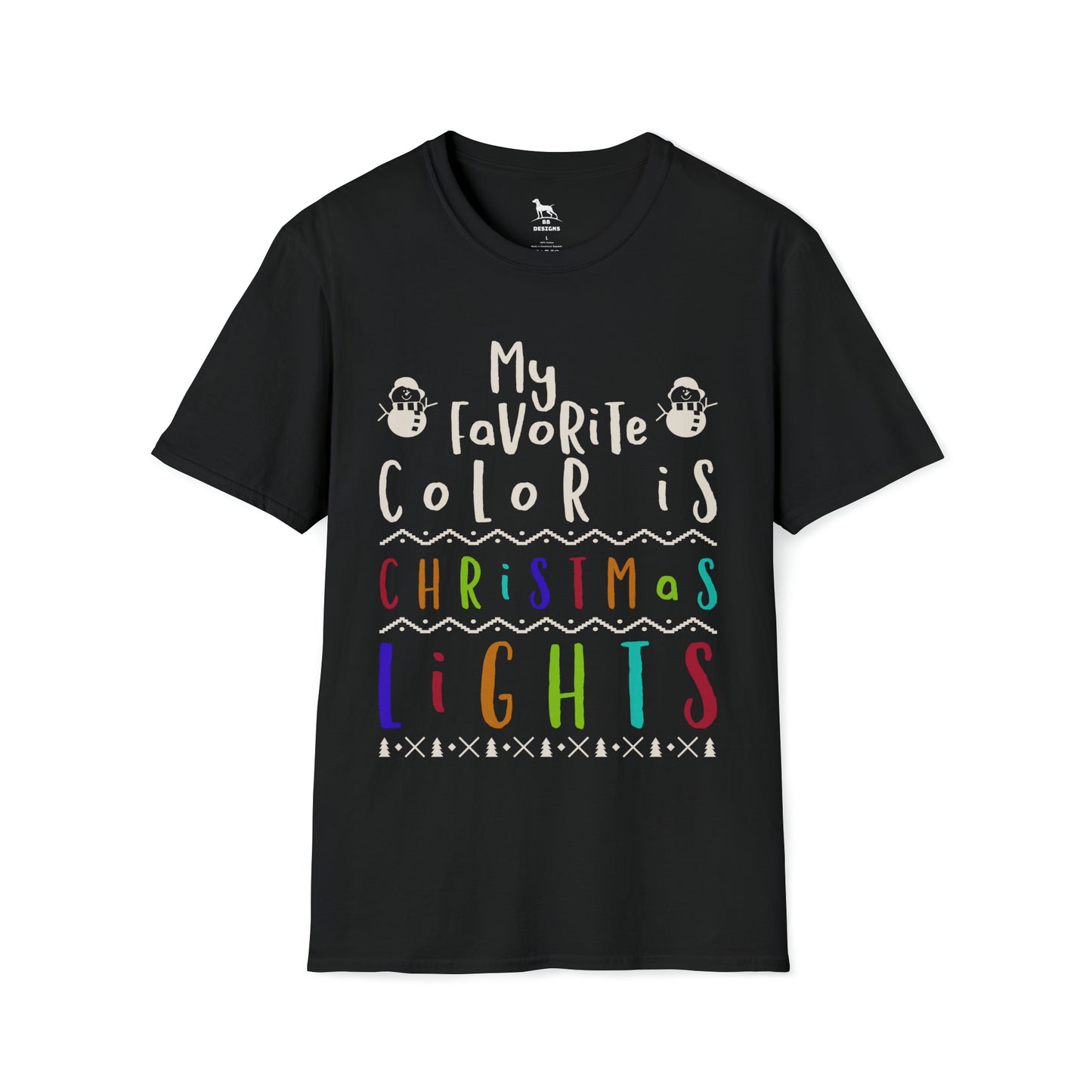 My Favorite Color is Christmas Lights Softstyle T-Shirt